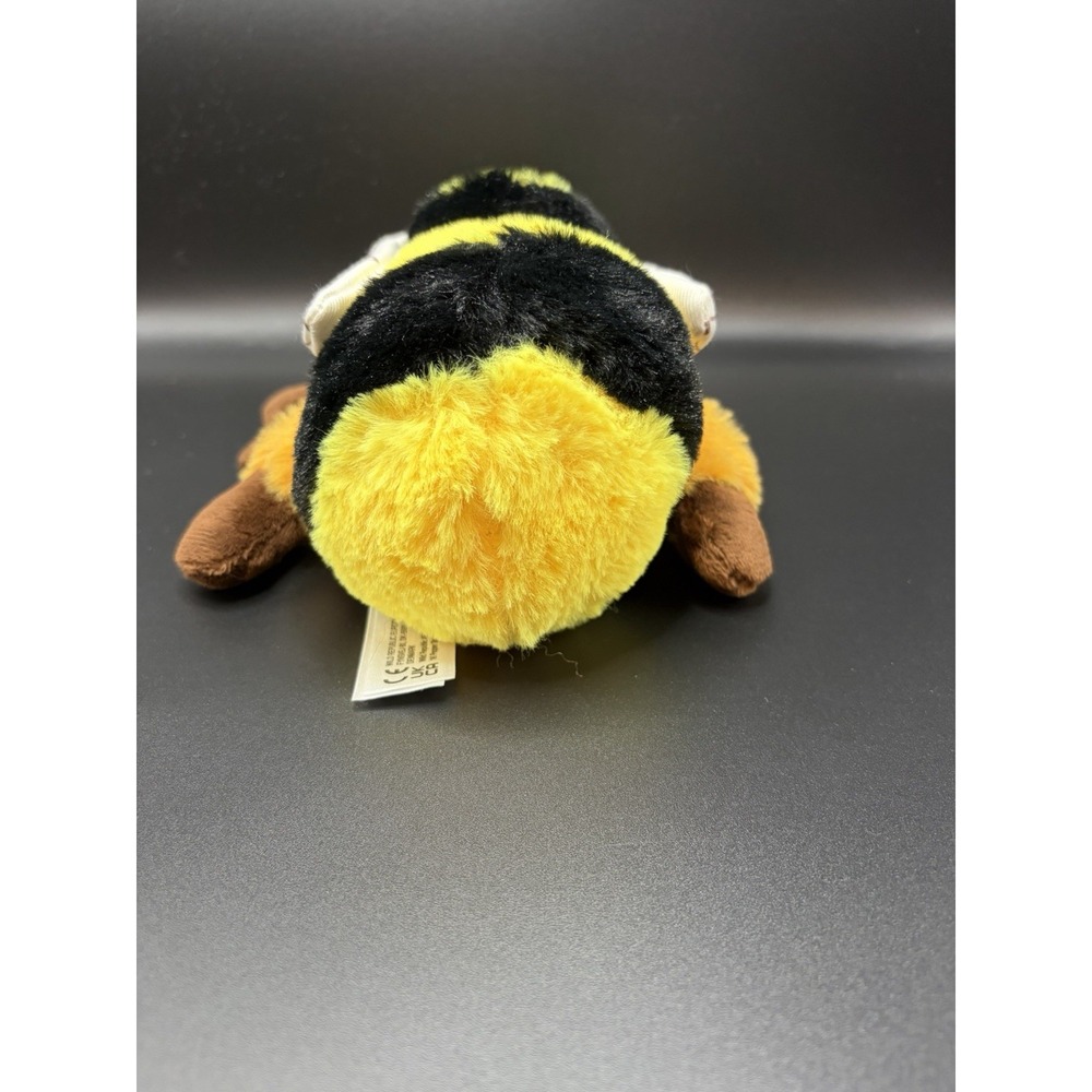 Wild Republic Bumble Bee Plush 8" Stuffed Animal Black Yellow Wings Fuzzy Insect - Picture 4 of 13